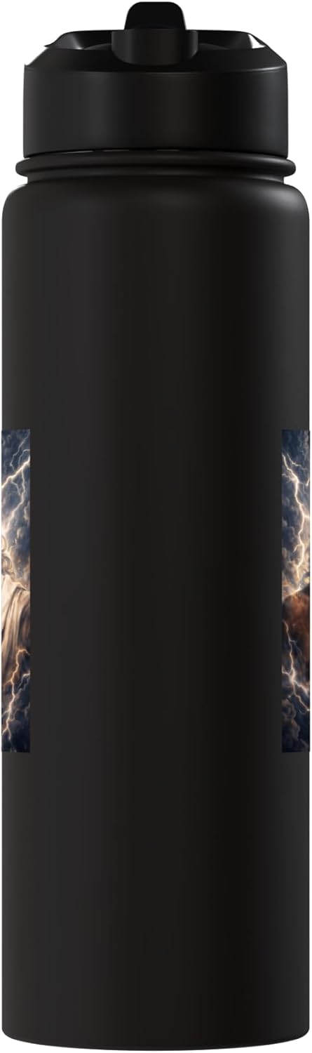 Botella de agua acero inoxidable Zeus Portrait aislada