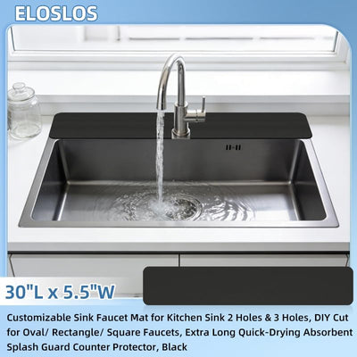 Tapete personalizable fregadero 30x5.5pulg con 2-3 agujeros
