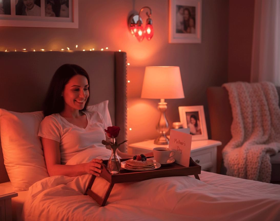 4 Pzas Lámpara E12 Roja Ahorro Energía para Dormitorio y Sala