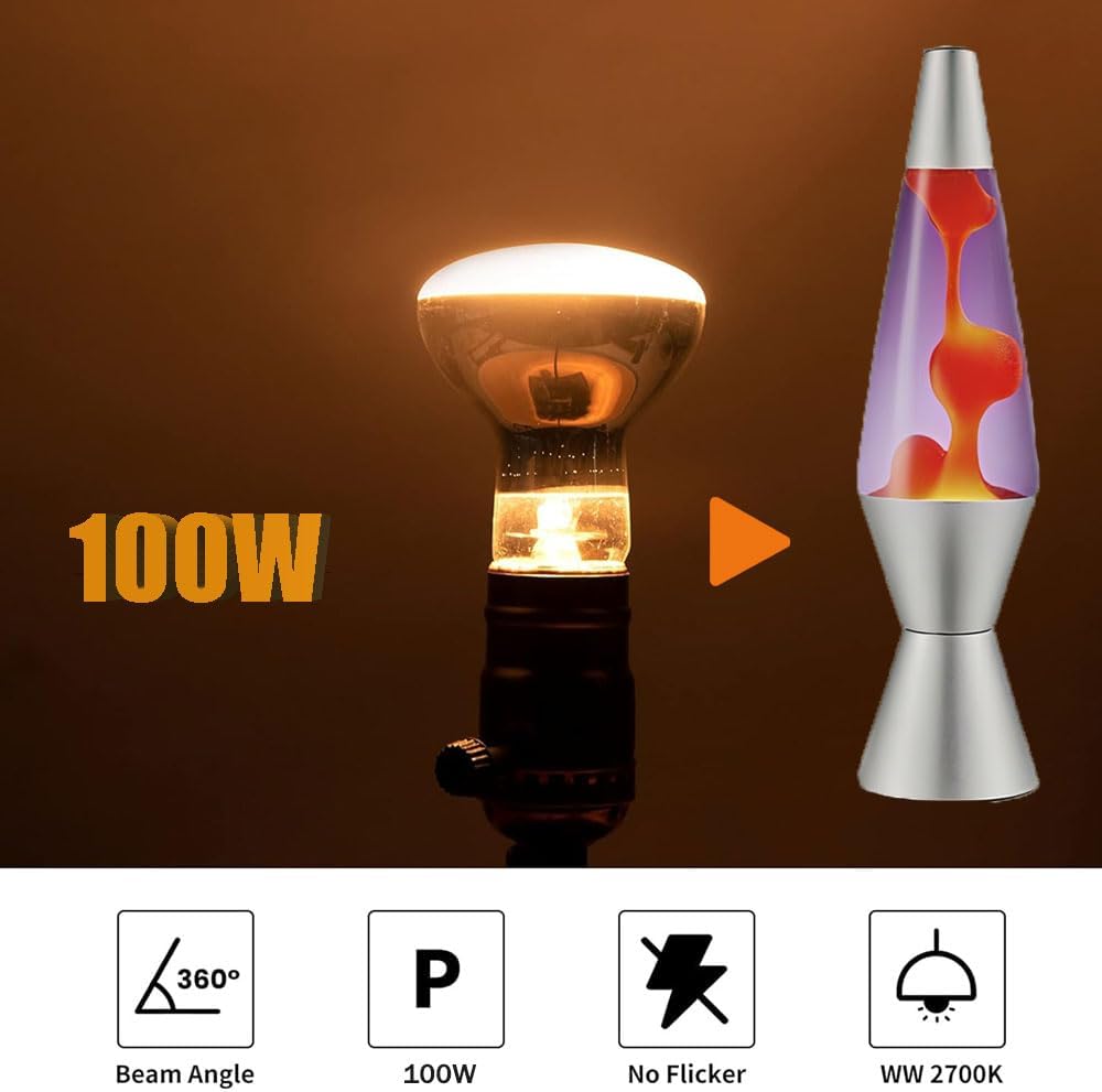 Bombilla Lava R20 E26 Calor Suficiente Set 2