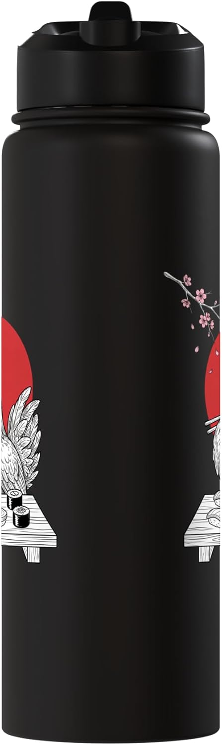 Botella de agua acero inoxidable kawaii anime comida japonesa vintage
