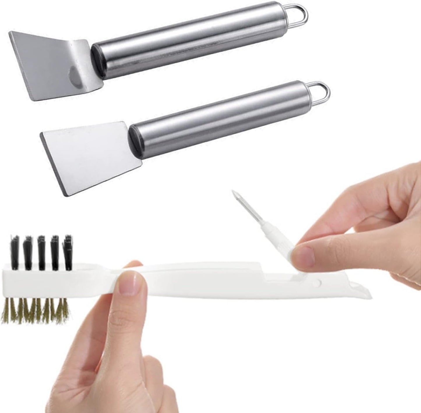 Set 3 Cepillos Limpieza Cocina Latón Raspador Estufa