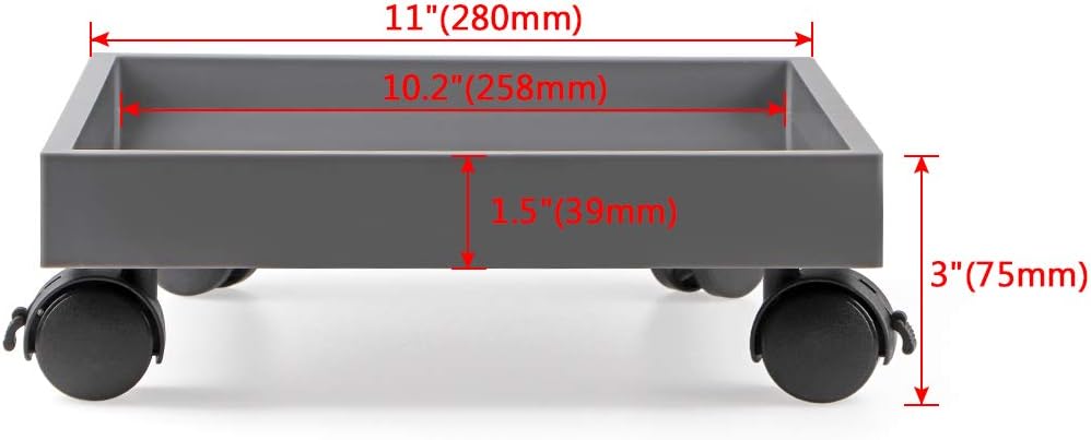 Plataforma cuadrada con ruedas para plantas 110lb