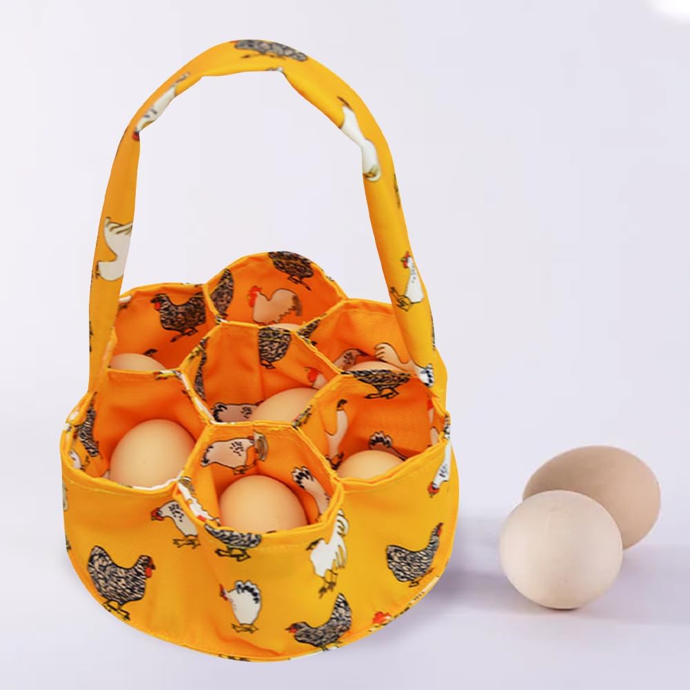 Cesta recolectar huevos 7 bolsas para pollos gallinas