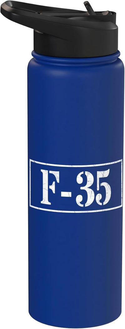 Botella de agua aislada de acero inoxidable F-35 Fighter Crew Aviation Pride