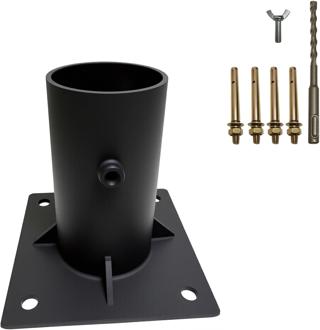 Soporte poste redondo resistente adaptador espiga deslizante