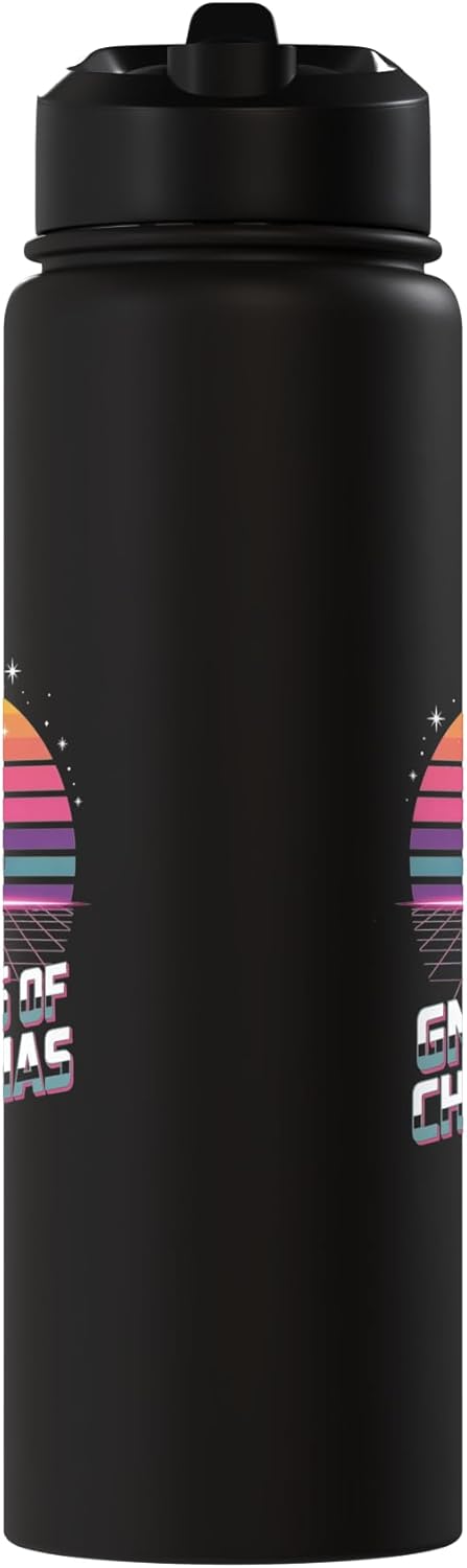 Botella agua acero inox aislada diseño gnome sunset