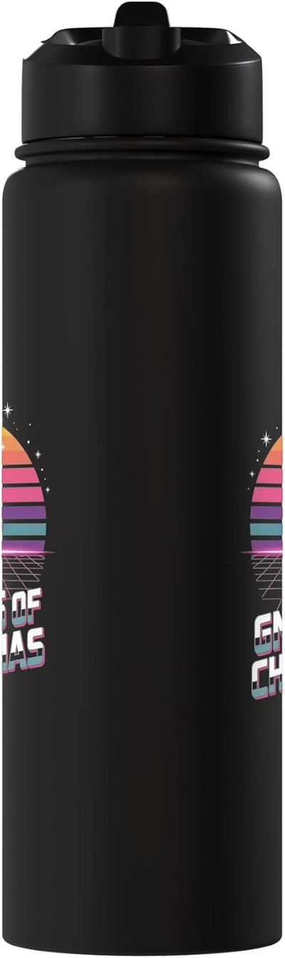 Botella agua acero inox aislada diseño gnome sunset