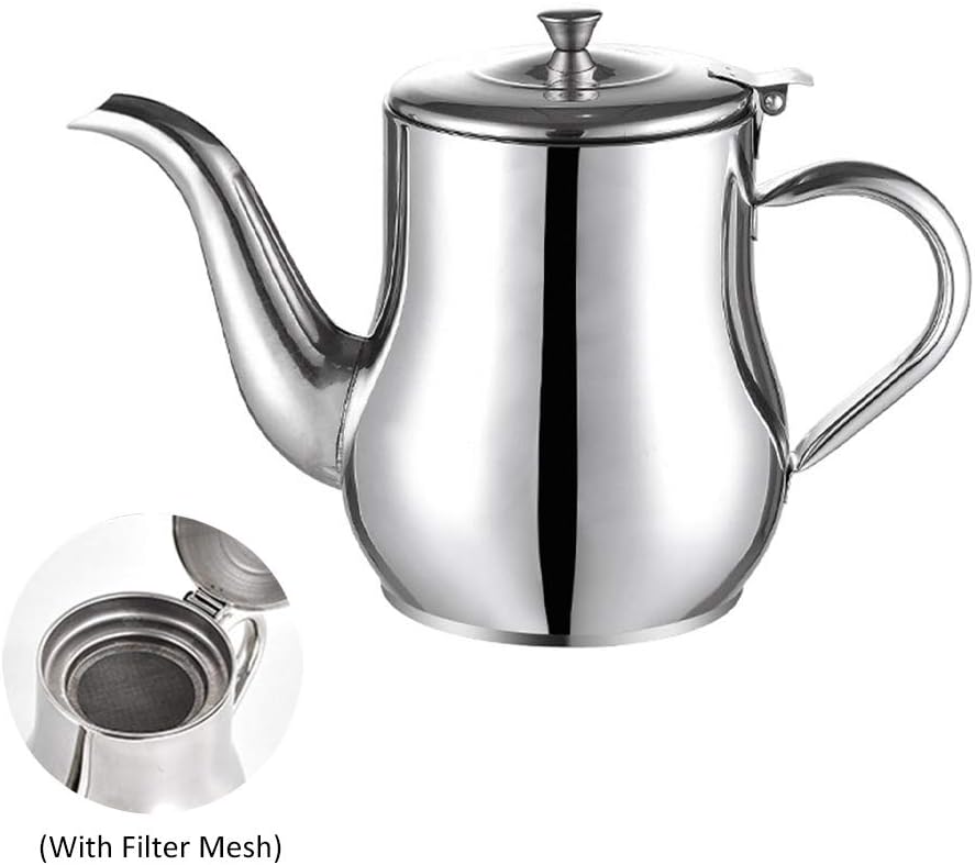 Olla filtro aceite acero inox malla 24oz con mango boquilla