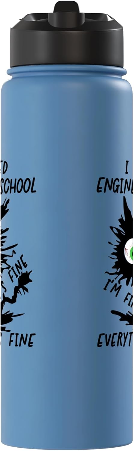Botella de agua acero inoxidable aislada I Survived Engineering School
