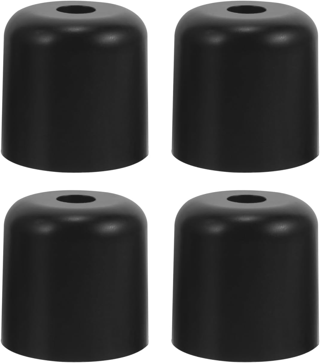4 Pzas Patas Plástico Negro 2pulg para Sofá Cómoda Resistentes