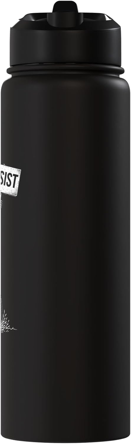 Bottella de agua acero inoxidable resistente retro edgy protesta sutil