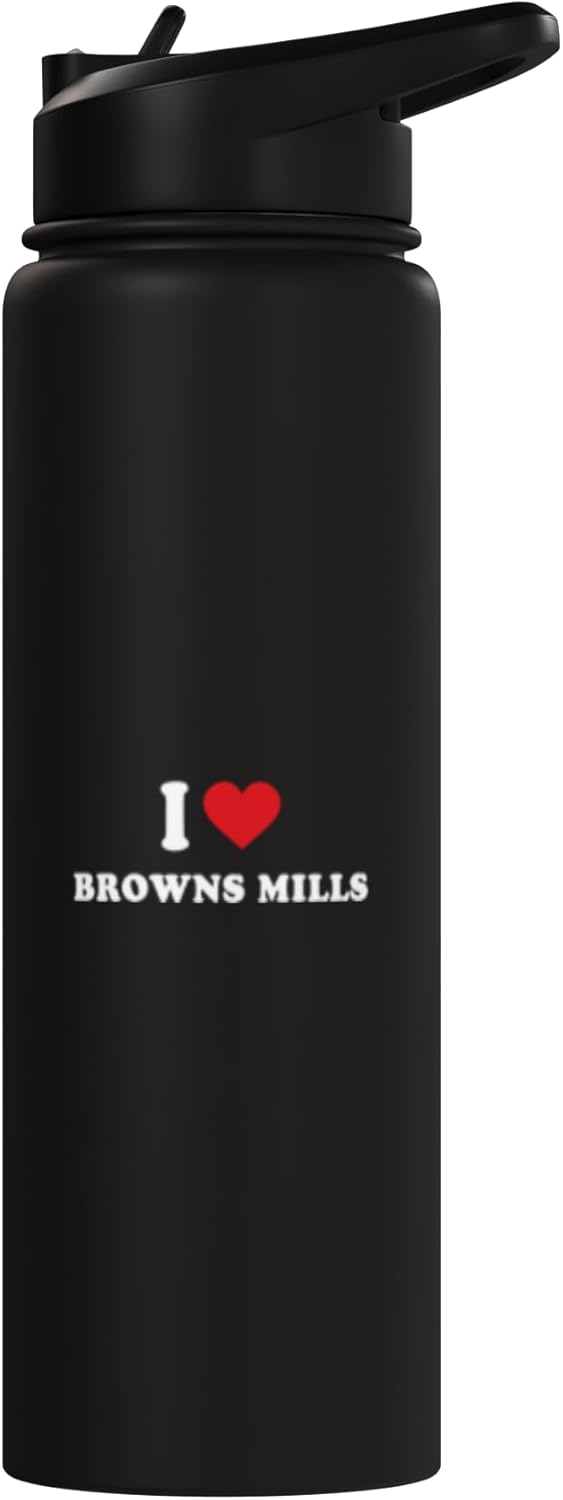 Botella agua acero inox aislada I Heart Browns Mills
