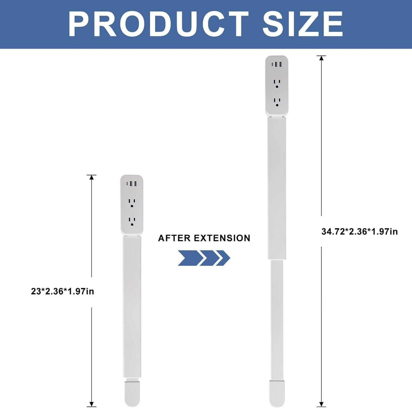 Extensor enchufe giratorio 180° para alcance difícil detrás de sofá