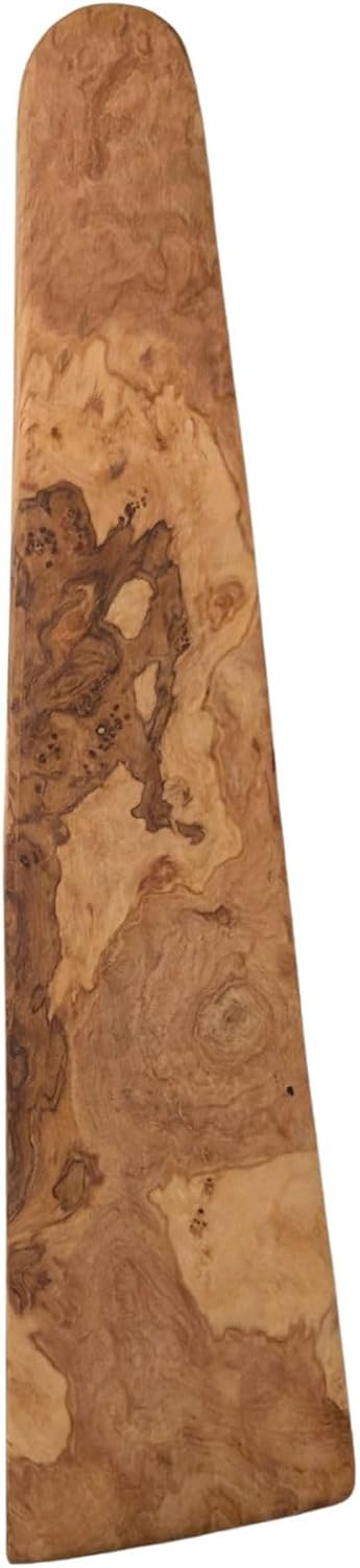 Espátula de madera de olivo hecha a mano de 9.5 pulgadas