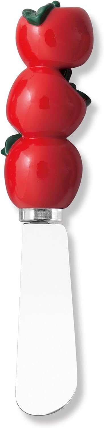 Set 3 Espátulas acero inox con mango fruta roja decoración cocina