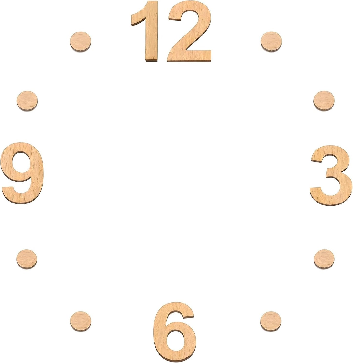 Kit números reloj madera autoadhesivos 1.8pulg