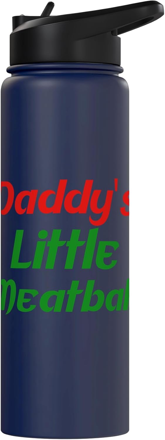 Botella de agua acero inoxidable aislada italiana divertida