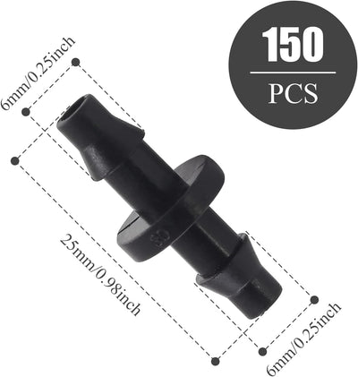 150 Pzas Conector Riego Goteo 1/4pulg Tubo 4/0.276