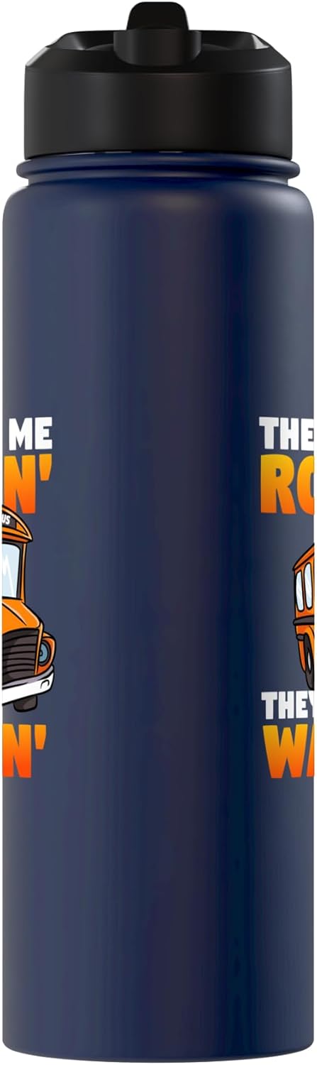 Botella de agua aislada de acero inoxidable Funny School Bus Driver