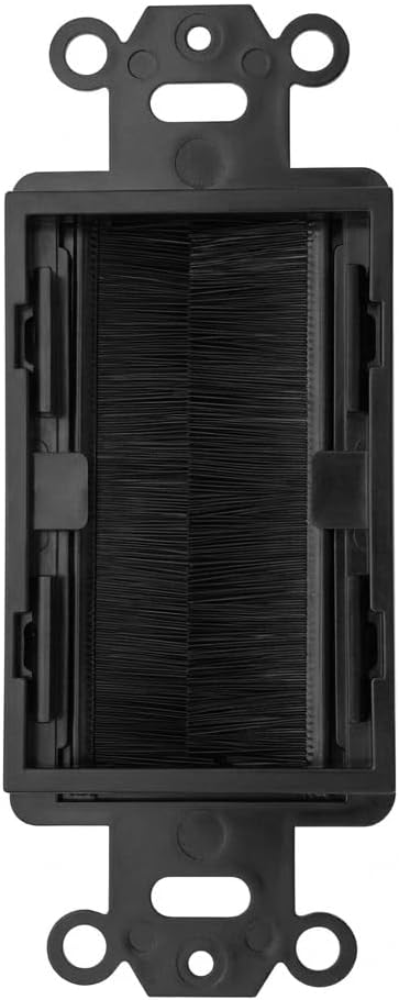Cepillo decorativo para paso con inserto pared set 5 negro