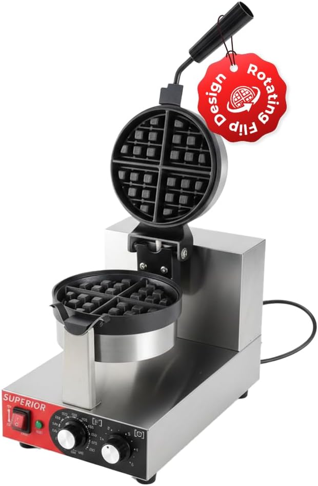 Máquina de gofres belga de acero inoxidable