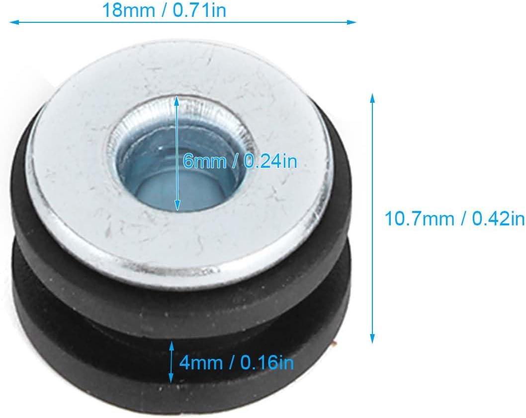 Juego arandelas goma 10.7mm para carenados