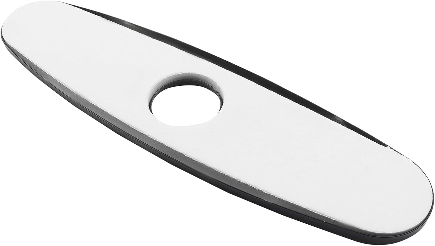 Placa de grifo acero inox rectangular para baños y cocinas negro