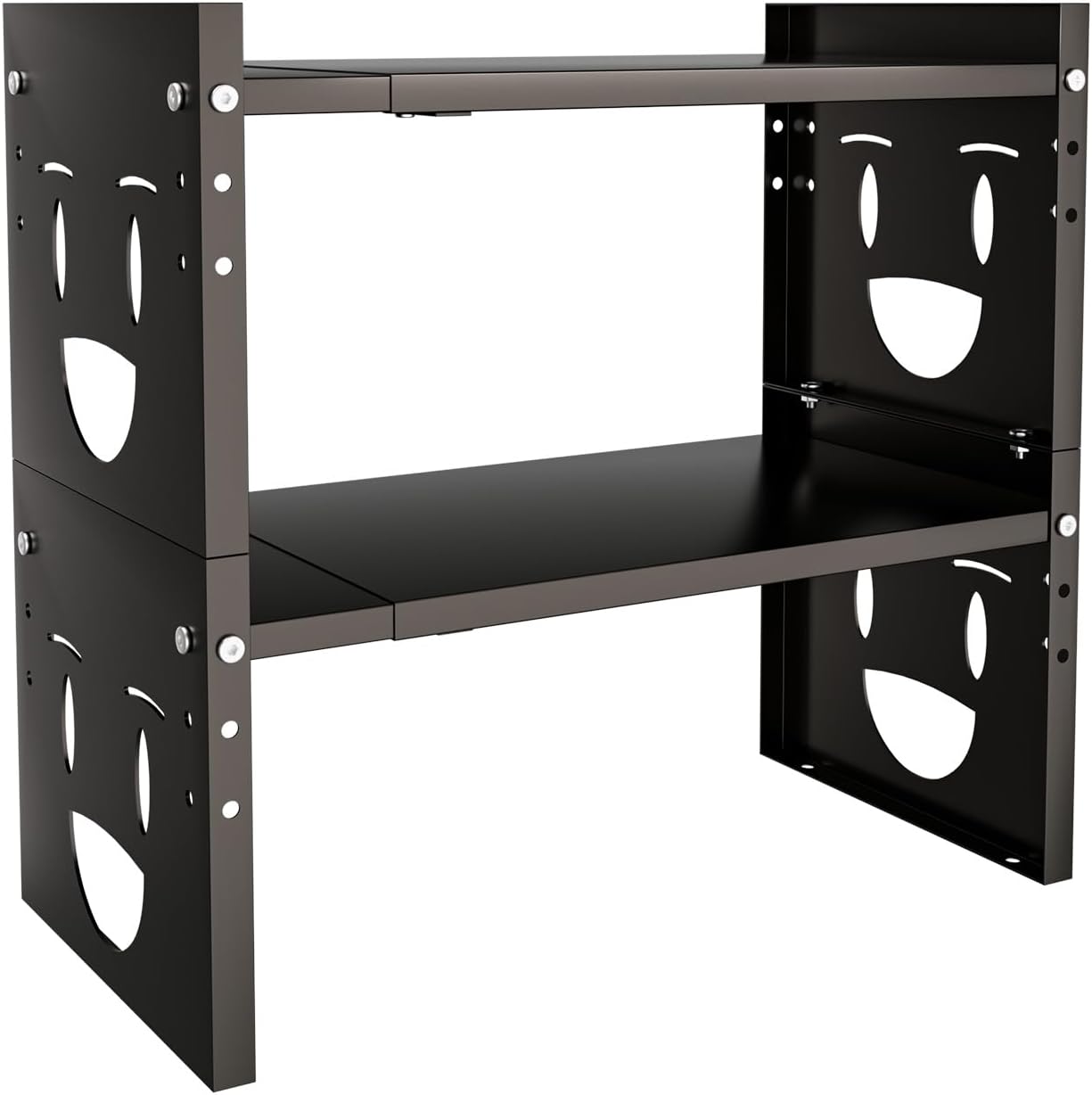 Organiz. estante metal apilable ajustable cocina
