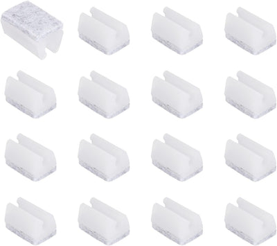 16 Tapas Rectangulares U para Patas Silla con Fieltro 0.315pulg