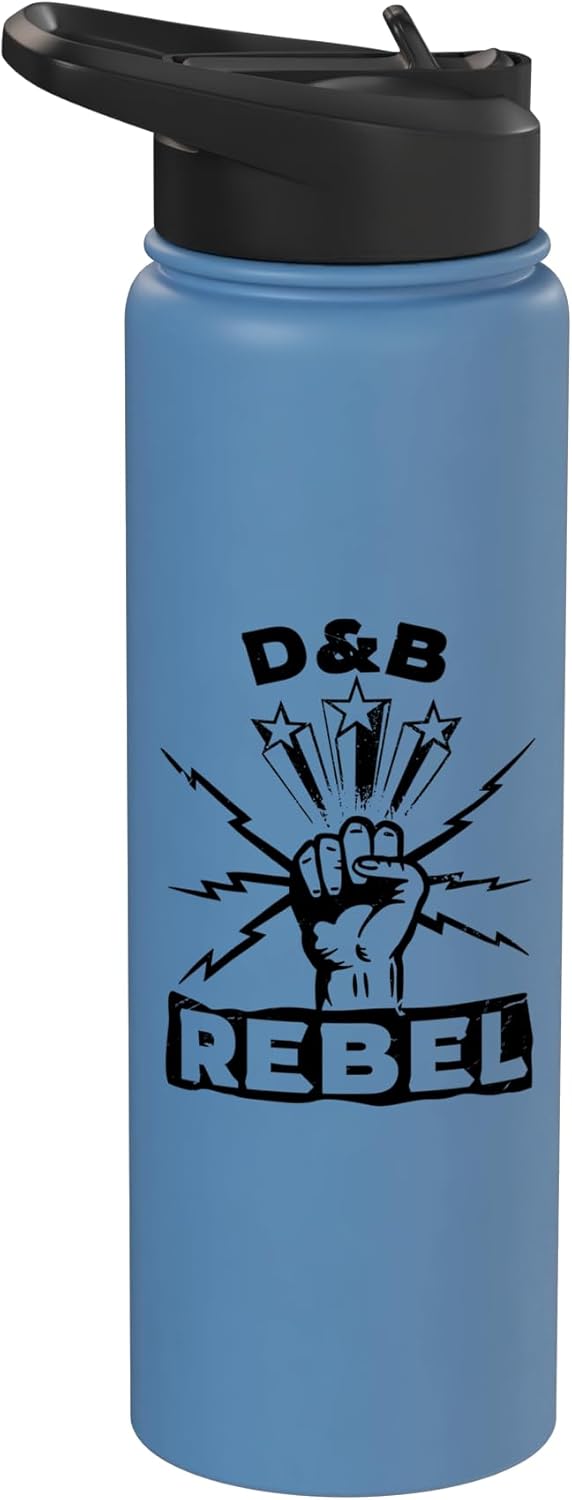 Botella de agua acero inoxidable para músico de drum y bass