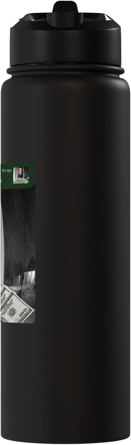 Botella agua aislada acero inox con flama