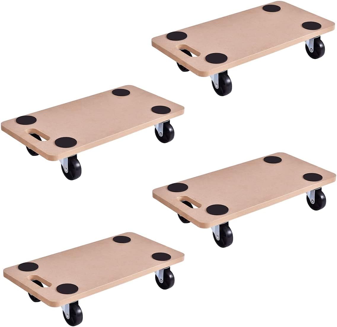 Carro móvil muebles madera resistente 2000lb transporte suave