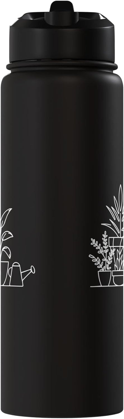 Botella de agua acero inoxidable aislada para perros amantes del jardín