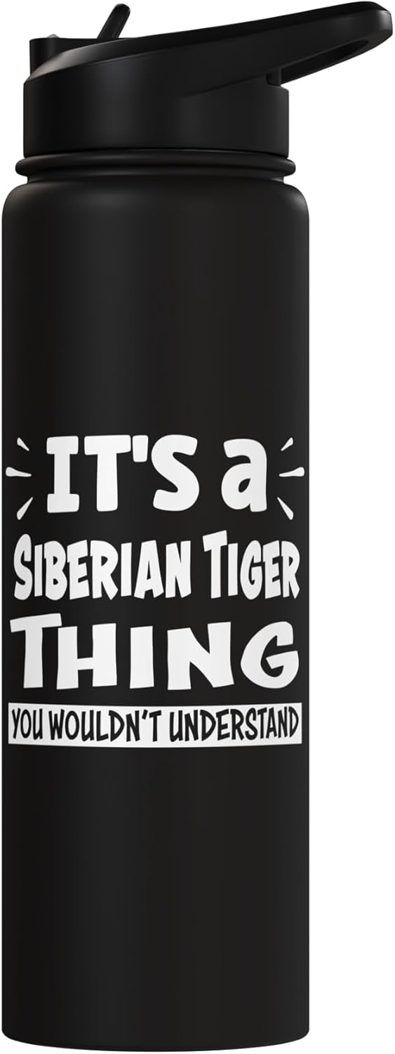 Botella de agua aislada de acero inoxidable Siberian Tiger