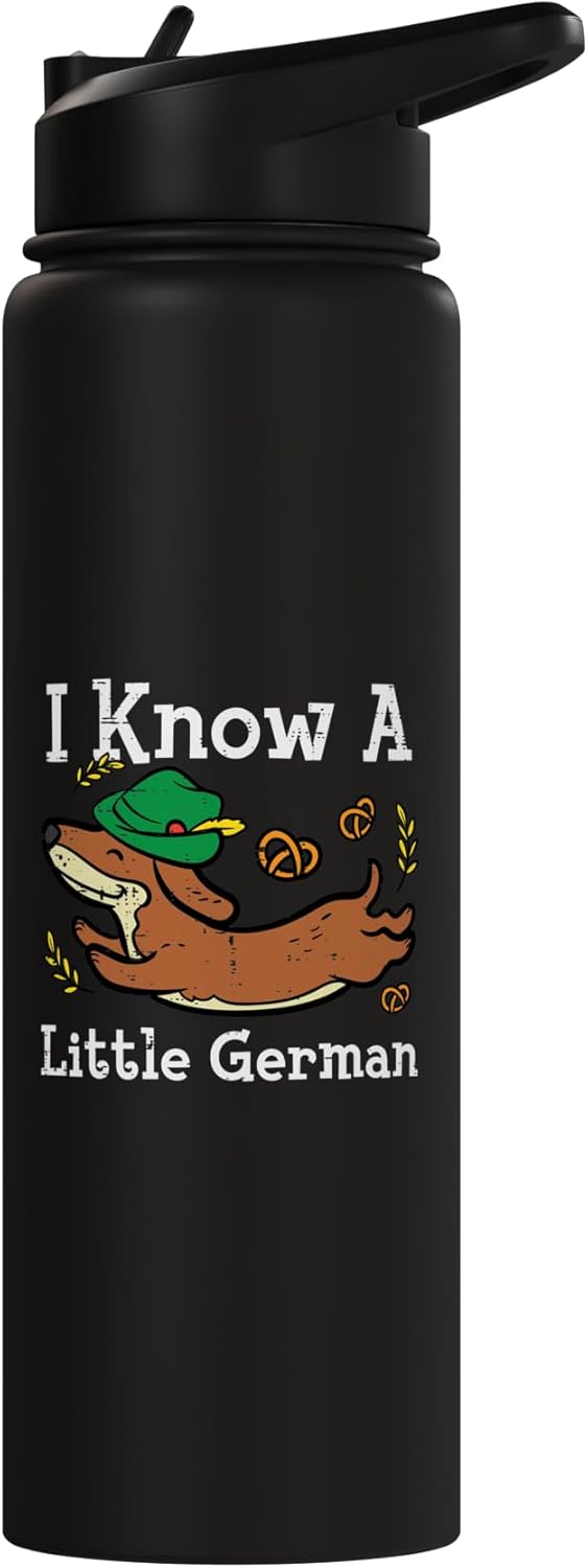 Botella de agua acero inoxidable perro dachshund Oktoberfest
