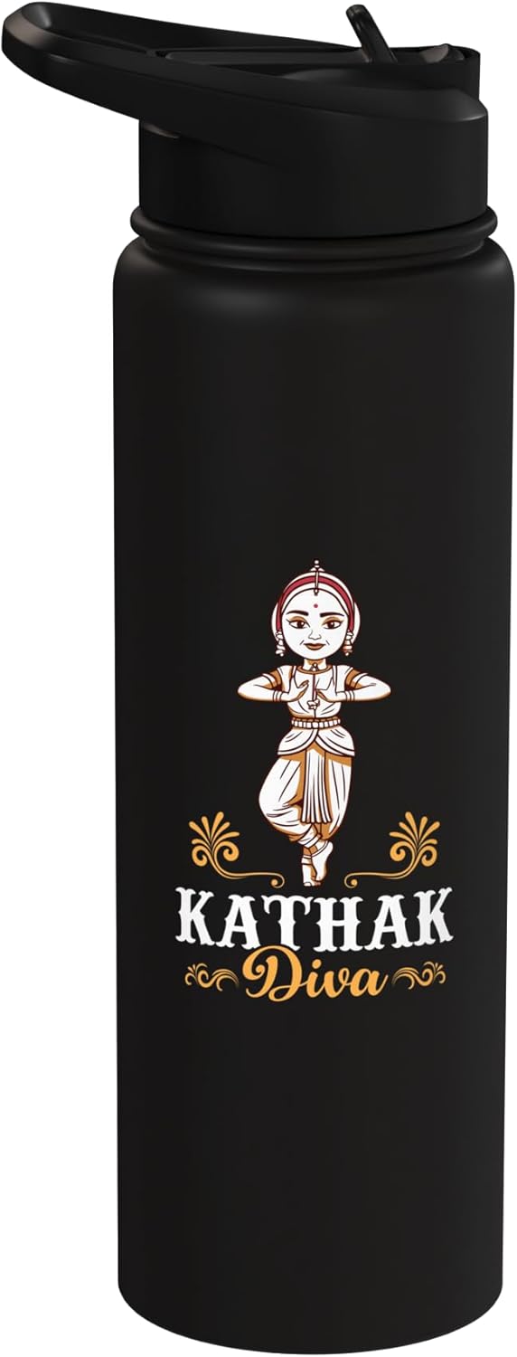 Botella agua acero inox aislada para baile Kathak