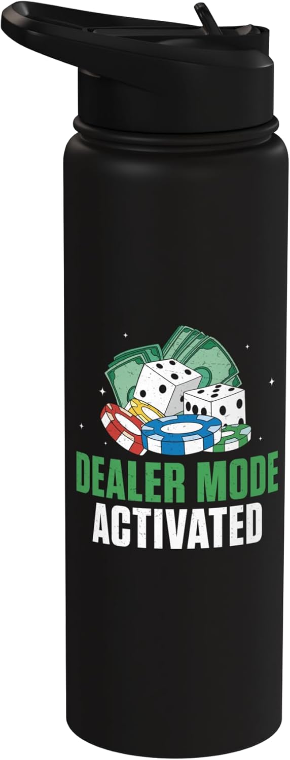 Botella de agua aislada acero inoxidable para dealer de casino