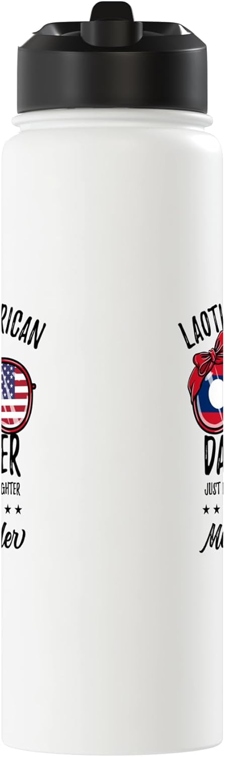 Botella de agua acero inoxidable herencia laotiana