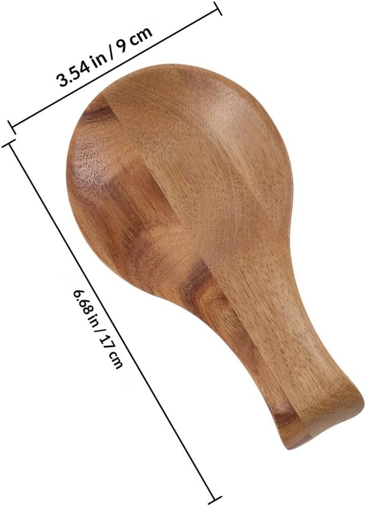 Soporte para cuchara de madera acacia para encimera cocina