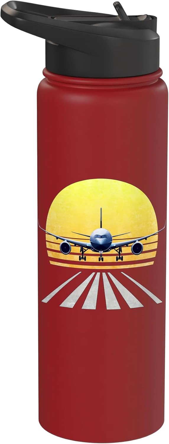 Botella agua térmica acero inox para avión