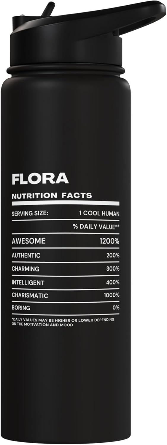 Botella de agua acero inoxidable Flora Nutrition