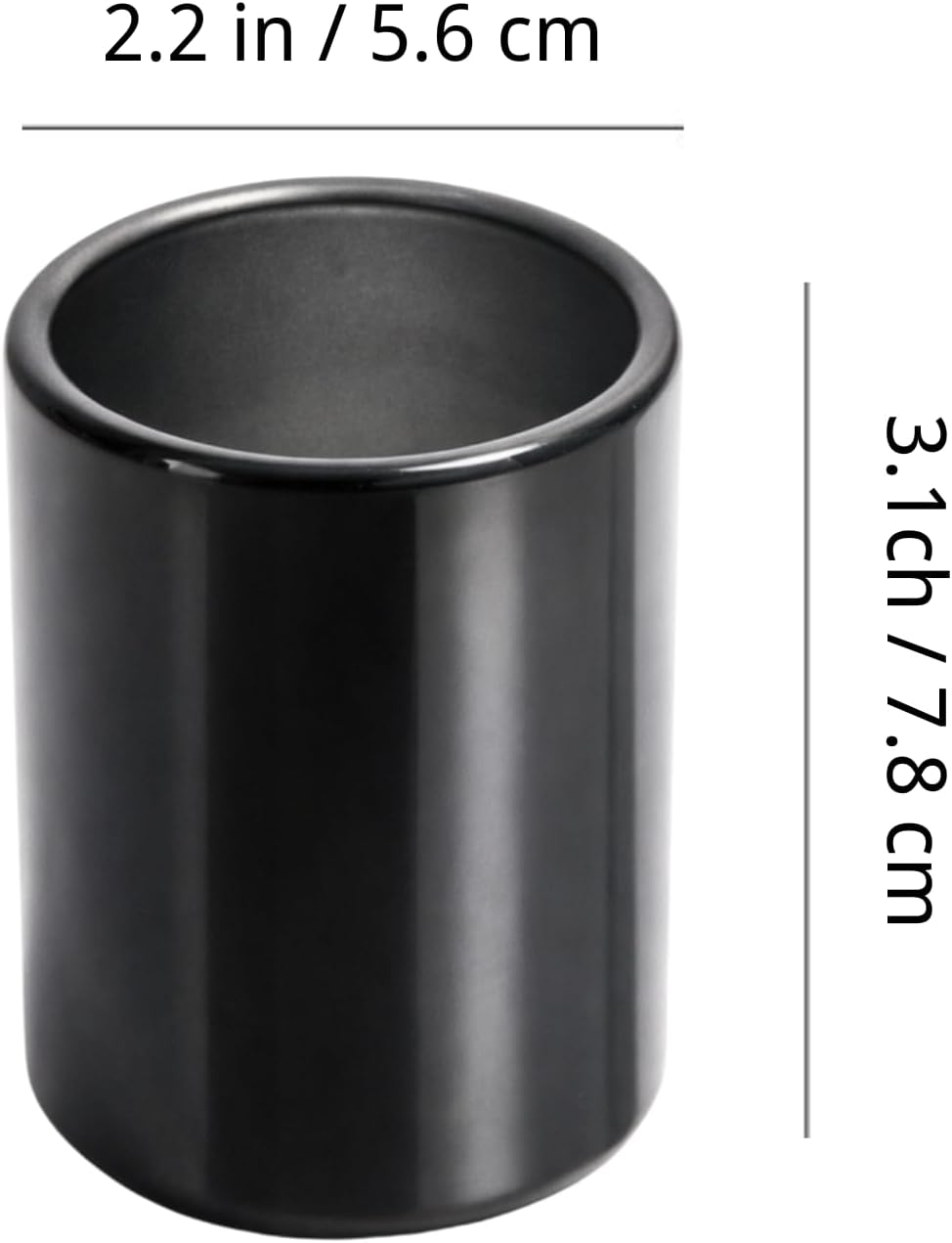 Soporte para púas de cóctel de acero inoxidable minimalista negro