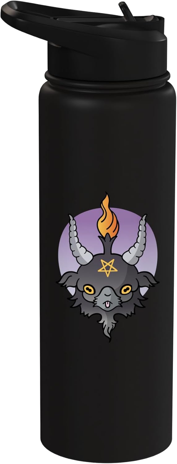 Bottella de agua aislada de acero inoxidable Baphomet
