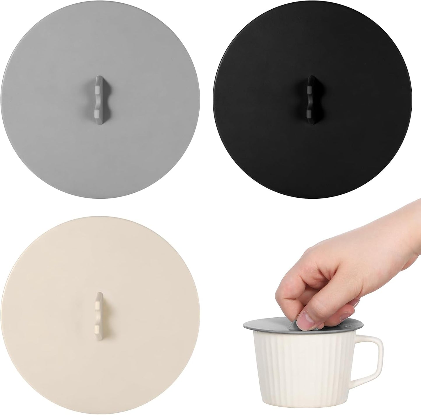 3 fundas silicona reutilizables para tazas té café