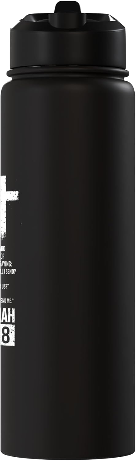 Botella de agua acero inoxidable sin BPA templario cristiano