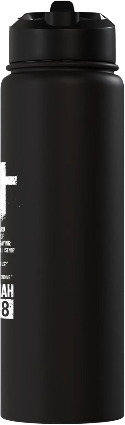 Botella de agua acero inoxidable sin BPA templario cristiano