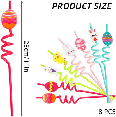 Popotes reutilizables de Pascua para bebidas y cócteles