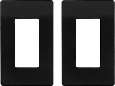 Placa pared sin S 1 banda negra para interruptor Leviton