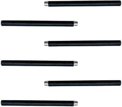 6 Barras Extensión M10 6pulg Negro Mate Iluminación